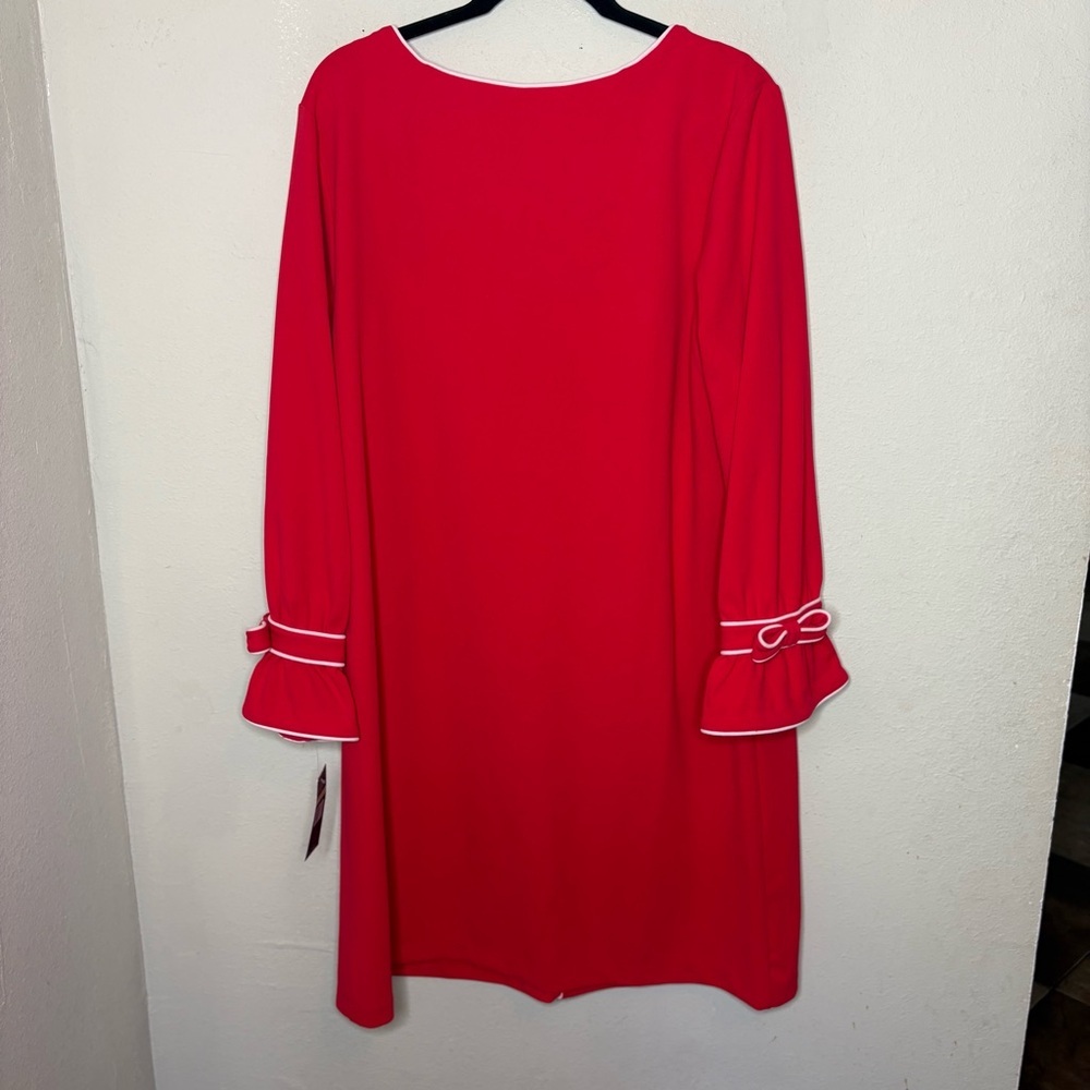 NWT Sharaga'no Red Dress with White Accents 18W - Picture 8 of 8